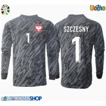 Maglie da calcio Polonia Wojciech Szczesny #1 Portiere Seconda Maglia Europei 2024 Manica Lunga